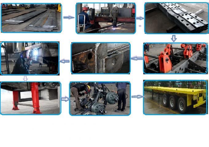 La forma Tipper Trailer de tres árboles U y cuatro árboles descargan semi el remolque