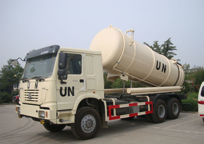 16CBM que recoge el camión de limpieza LHD 6X4 del tanque séptico de la bomba de vacío del barro de aguas residuales