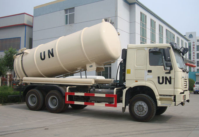 16CBM que recoge el camión de limpieza LHD 6X4 del tanque séptico de la bomba de vacío del barro de aguas residuales