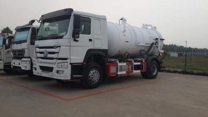 Sinotruk HOWO camión de petrolero de la succión de las aguas residuales el echar en chorro y del vacío de 12m3/12000liter, el echar en chorro combinado succión de las aguas residuales del vacío