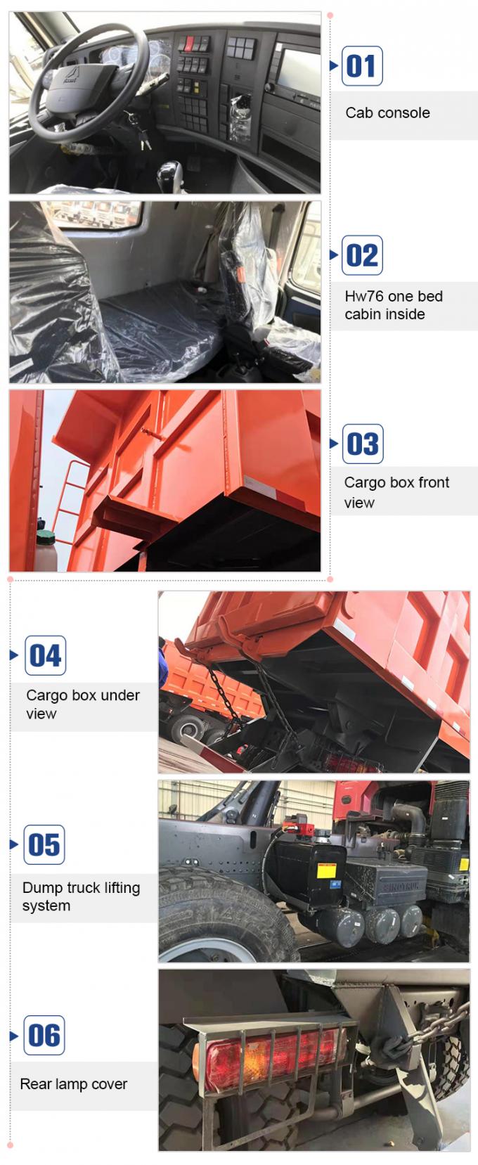 Camión volquete de Sinotruk 6x4 con la plataforma del cuerpo del vuelco