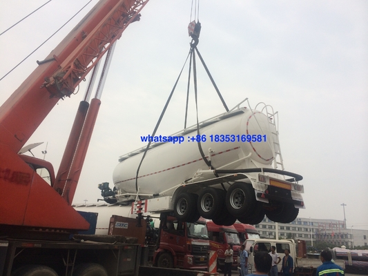 remolque del tanque del cemento del bulto del motor 60M3 de 60T Weichai