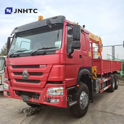 Howo 6x4 camión grúa de brazo recto 10 ruedas 340hp carga con camión grúa
