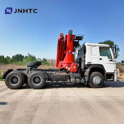 Precio de fábrica Sinotruk HOWO 6x4 camión tractor con grúa plegable de 10 toneladas