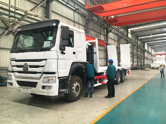 10 plano pesado del camión 30-40T del cargo de Sinotruk Howo7 de los neumáticos con la escalera 6x4 Euro2 371hp
