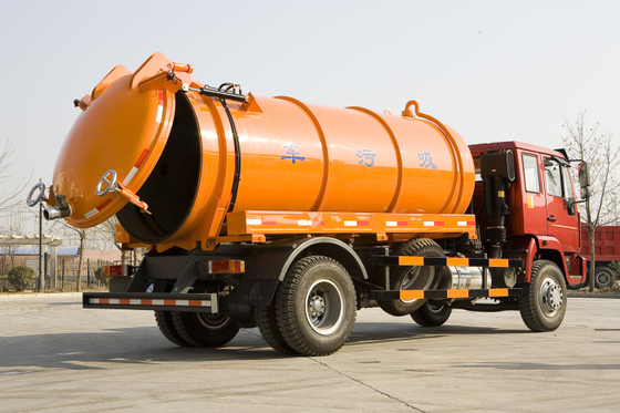 Camión de la limpieza del tanque séptico de la bomba de vacío de Sinotruk Howo7 16CBM que recoge el barro de aguas residuales