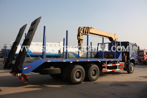 El camión diesel del cargo 6×4 montó la grúa, modelo SQ12SK3Q de la grúa de la elevación de la plataforma del camión 12TONS