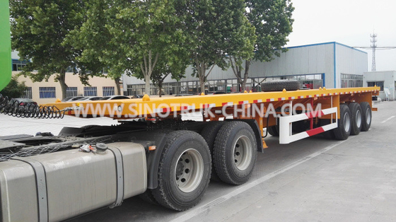 De 12 RUEDAS del PLANO REMOLQUE SEMI PARA CARGAR 1X40 O 2X20 la PIERNA de la AYUDA de los ENVASES 28T