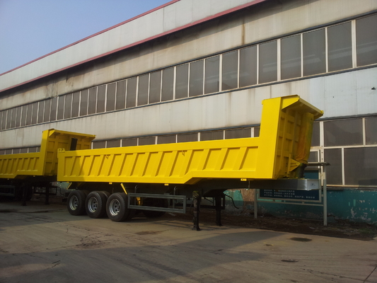 Tres árboles 40 ruedas del remolque 12 de la caja de la descarga de CBM para el transporte de los materiales de construcción