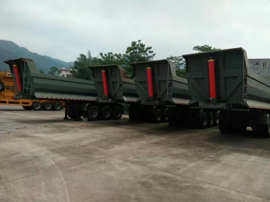del volquete 70T camión de remolque de alta velocidad semi para minar y la construcción 25-45 CBM