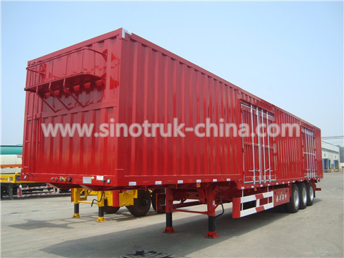 Los remolques 12 de Van Type Heavy-duty semi ruedan con 3 el árbol de la capacidad de carga del PCS 13T