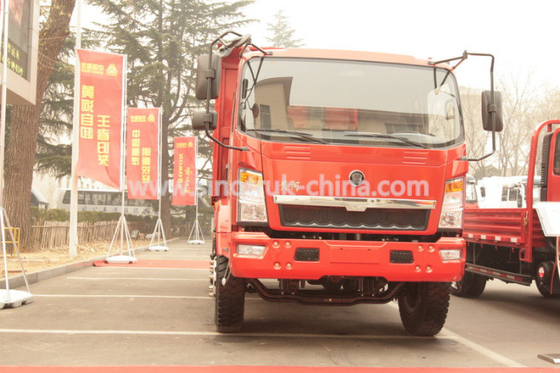 12 toneladas de camión volquete de poca potencia de HOWO 4×2 con 105HP EuroIII delantero levantando 6 neumáticos