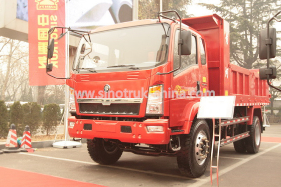 12 toneladas de camión volquete de poca potencia de HOWO 4×2 con 105HP EuroIII delantero levantando 6 neumáticos