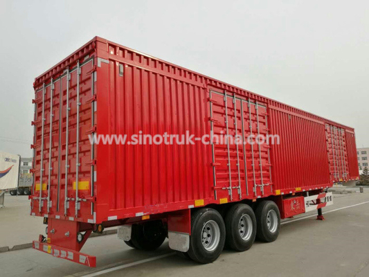 De la caja del cargo remolque ligero semi con las paredes laterales y el tabique hermético desmontables