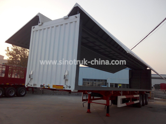 Remolque impermeable de la caja de Wingspan Van Type Semi con el sistema de frenos del circuito doble