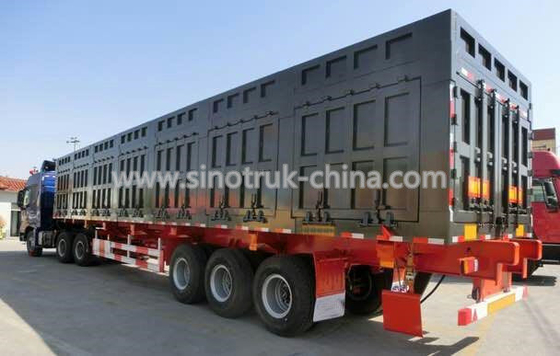 Remolques resistentes/Van Semi Trailer de la seguridad semi con el tipo telescópico tren de aterrizaje