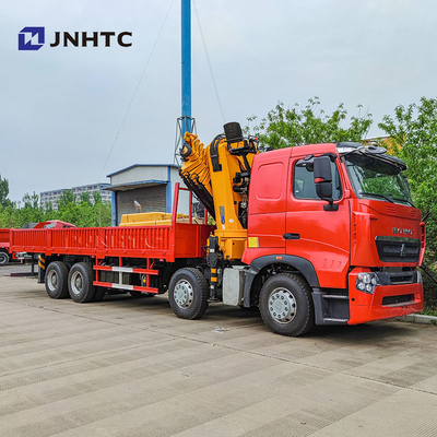 Howo T7H Nuevo 8*4 12 ruedas 40 toneladas 380HP grúa montada Max 16 toneladas de carga con grúa camión