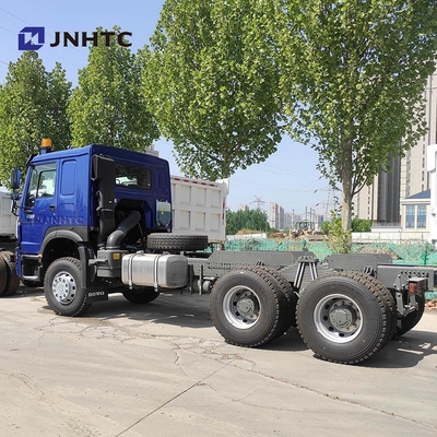 Nuevo HOWO 6X4 chasis de camión con remache de 400 CV 10 ruedas chasis de camión de descarga azul