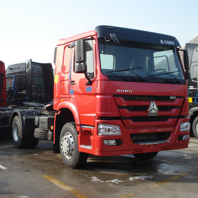 El camión rojo RHD 10 del tractor de la remolque/de la prima de SINOTRUK HOWO rueda 371 HP ZZ4257S3241W