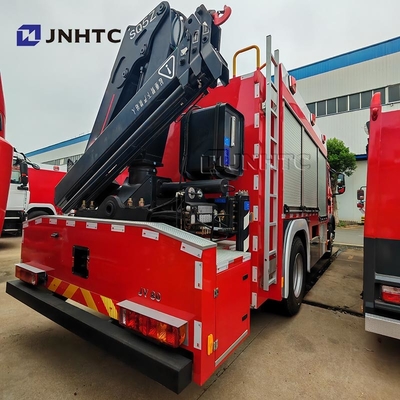 Howo TX camión de combate a incendios 5000L Cisterna de espuma de agua 4X4 con camión grúa