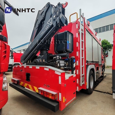 Howo TX camión de combate a incendios 5000L Cisterna de espuma de agua 4X4 con camión grúa
