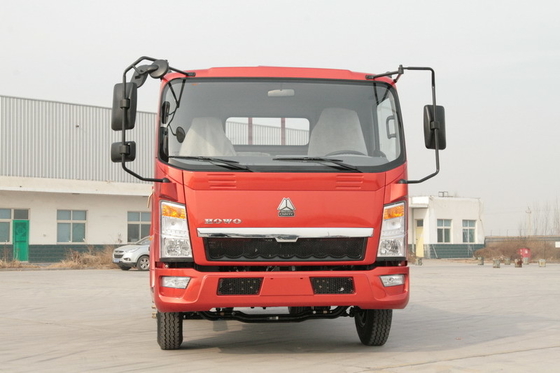 10 el color rojo 6 del camión pesado del cargo de la tonelada 4x2 Sinotruk Howo7 cansa con el aire acondicionado