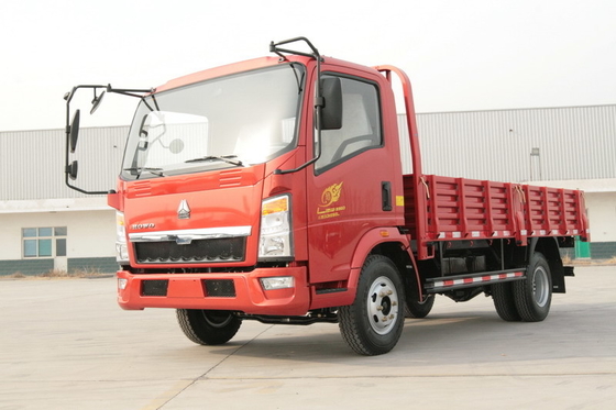 10 el color rojo 6 del camión pesado del cargo de la tonelada 4x2 Sinotruk Howo7 cansa con el aire acondicionado