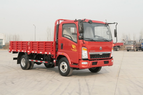 10 el color rojo 6 del camión pesado del cargo de la tonelada 4x2 Sinotruk Howo7 cansa con el aire acondicionado