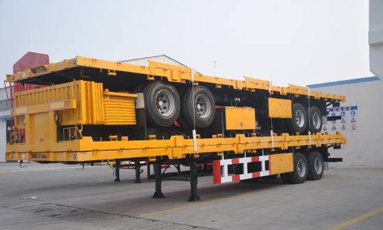 remolques resistentes del neumático 12R22.5 semi 12500 milímetros X dimensiones de 2500 milímetros X1550 milímetro