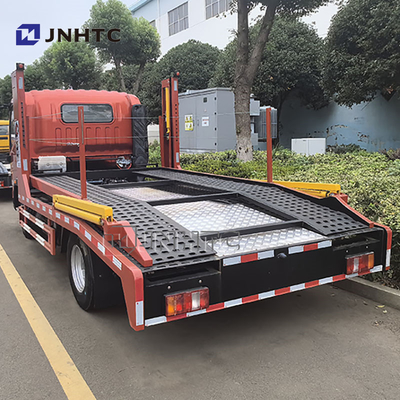 Remolque de 3 coches Sinotruk HOWO 4X2 Doble cubierta 5t 6t Combustible diésel totalmente aterrizado vehículo de rescate destructor camión de remolque de cama plana