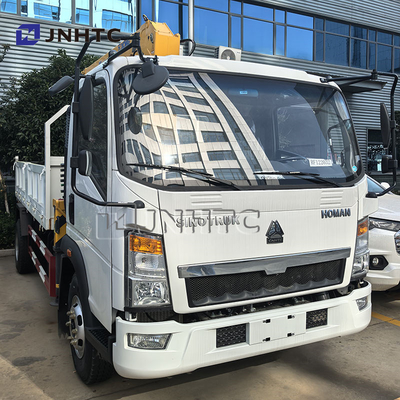 China Top Howo 4x2 camión de carga ligera grúa hidráulica montada 3Ton 4Ton 5Ton grúa telescópica de recolección