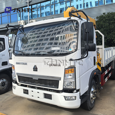 China Top Howo 4x2 camión de carga ligera grúa hidráulica montada 3Ton 4Ton 5Ton grúa telescópica de recolección