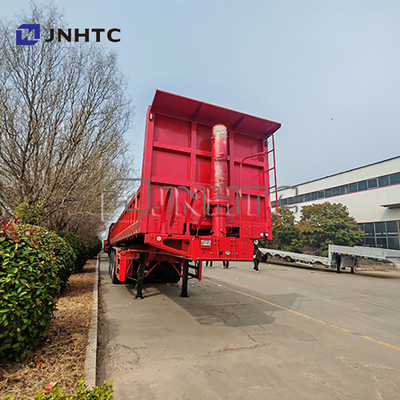 China Marca 3 Eje Camiones hidráulicos de granos Remolques Dumping Rear End Dump Tipper Semi camiones Remolque para camiones