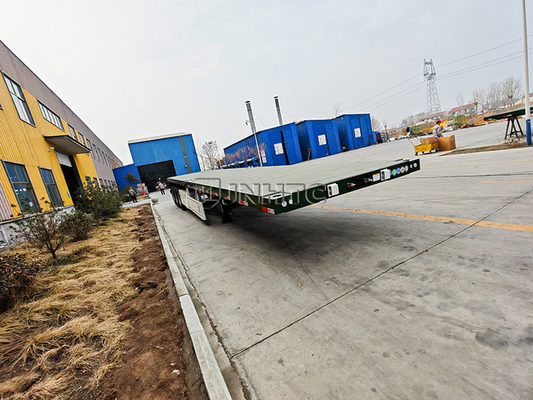 3 ejes 40 toneladas de semirremolque de suelo plano 20 pies 40 contenedores