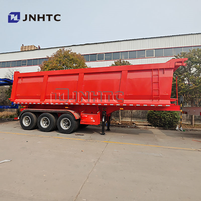 Remolque hidráulico con tirador de basura de 3 ejes Semirremolque para el transporte de residuos de construcción / arena