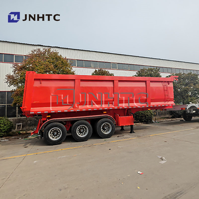 Remolque hidráulico con tirador de basura de 3 ejes Semirremolque para el transporte de residuos de construcción / arena