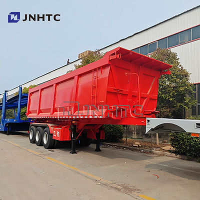 Remolque hidráulico con tirador de basura de 3 ejes Semirremolque para el transporte de residuos de construcción / arena