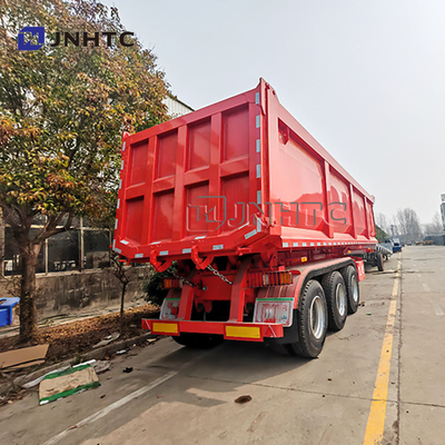 Remolque hidráulico con tirador de basura de 3 ejes Semirremolque para el transporte de residuos de construcción / arena