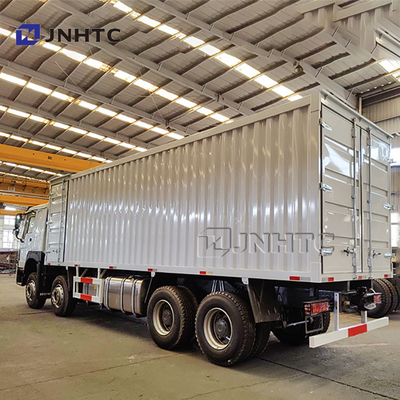 Camión Howo de 25 toneladas 8*4 Camiones de furgoneta Diesel Transmisión manual Contenedores engrosados Cajas de carga Camiones de carga