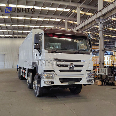 Camión Howo de 25 toneladas 8*4 Camiones de furgoneta Diesel Transmisión manual Contenedores engrosados Cajas de carga Camiones de carga