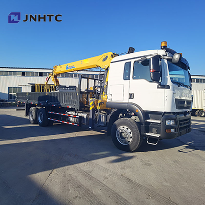 Nuevo HOWO TX380 6x4 12T de cama plana con capacidad de carga camión de transporte de carga camiones de grúa de brazo recto para venta
