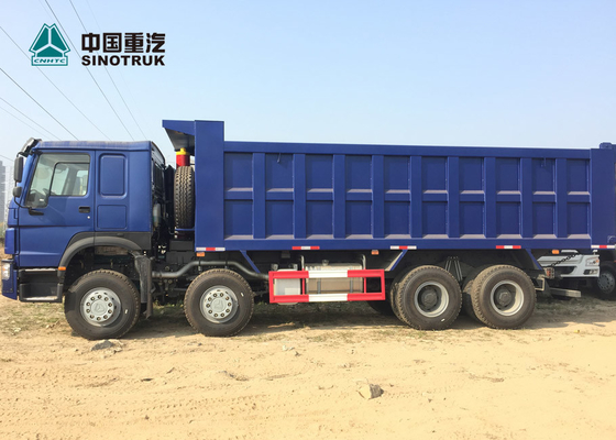 Camión de volquete de elevación delantero del neumático HOWO del camión 8x4 12 de la carga pesada 371HP del euro 2
