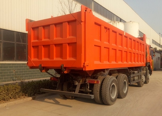 Cuatro - camión volquete pesado 8×4 del árbol SINOTRUK 371 HP 50 toneladas que cargan 28CBM