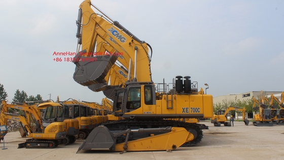 Configuración hidráulica de la parte alta de la explotación minera del excavador de la correa eslabonada del motor 70t de XE700C