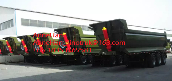 Sinotruk Cimc remolque de la descarga de 3 árboles, semi camión de remolque para la capacidad de carga 40 50 60T