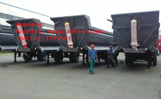 Sinotruk Cimc remolque de la descarga de 3 árboles, semi camión de remolque para la capacidad de carga 40 50 60T