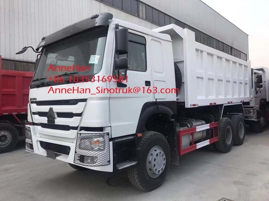 Camión volquete resistente blanco de Sinotruk Howo7 del color, policía motorizado 10 20 toneladas de 6x4 de camión de volquete