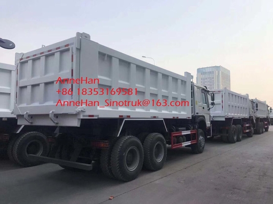 Camión volquete resistente blanco de Sinotruk Howo7 del color, policía motorizado 10 20 toneladas de 6x4 de camión de volquete