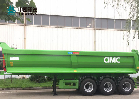 CIMC 3 vida de servicio larga del remolque de la descarga de la parte posterior de la forma del árbol 40CBM U/del remolque de la extremidad