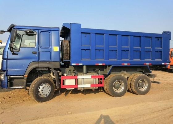 Camión volquete pesado del poder de caballo de Sinotruk 6x4 371 25 toneladas de larga vida azul del color